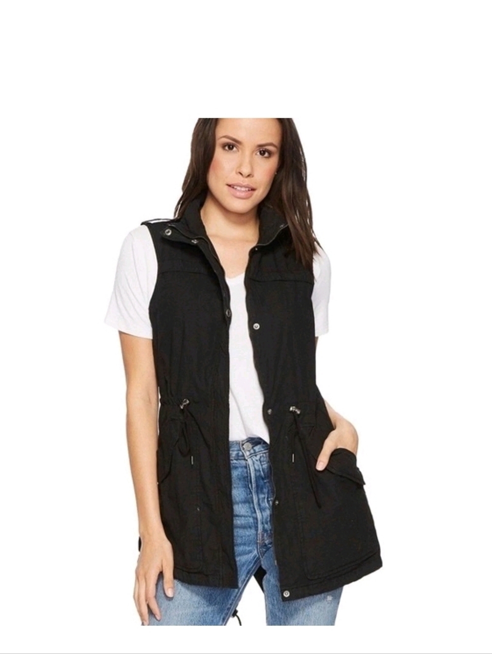  Special One International Women's sleeveless Black utility vest Size Large